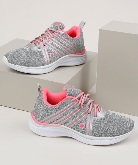 Tenis-Feminino-Esportivo-Ace-com-Recortes-em-Cores-Contrastantes-Cinza-Mescla-9954080-Cinza_Mescla_1