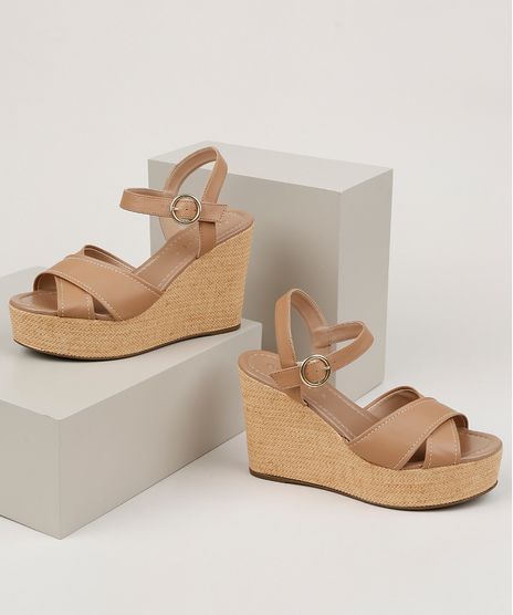 Sandalia-Feminina-Oneself-Plataforma-com-Tiras-Cruzadas-Caramelo-9955235-Caramelo_1