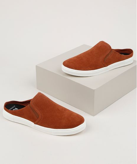 Tenis-Slip-On-Mule-Masculino-Oneself-em-Suede-Caramelo-9957445-Caramelo_1