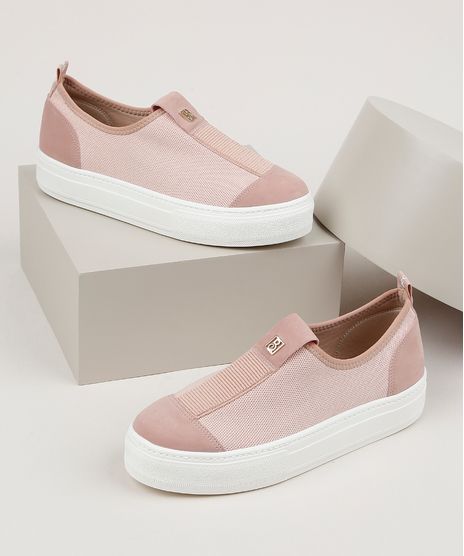 Tenis-Feminino-Bebece-Knit-Esportivo-com-Elastico-Rosa-9958462-Rosa_1
