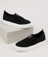 Tenis-Feminino-Bebece-Knit-Esportivo-com-Elastico-Cruzado-Preto-9958463-Preto_1