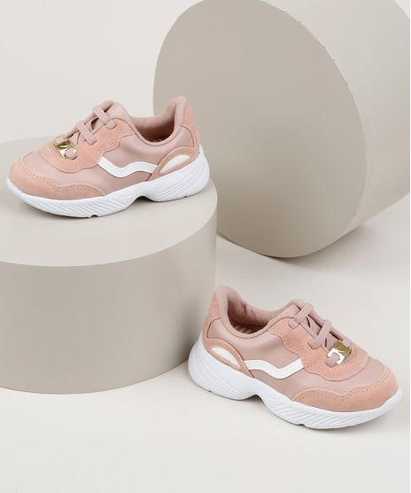 Tenis-Infantil-Molekinha-Sneaker-Jogging-com-Recortes-Rosa-9959324-Rosa_1