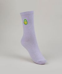 Meia-Feminina-Cano-Alto-com-Bordado-de-Abacate-Lilas-9954799-Lilas_1
