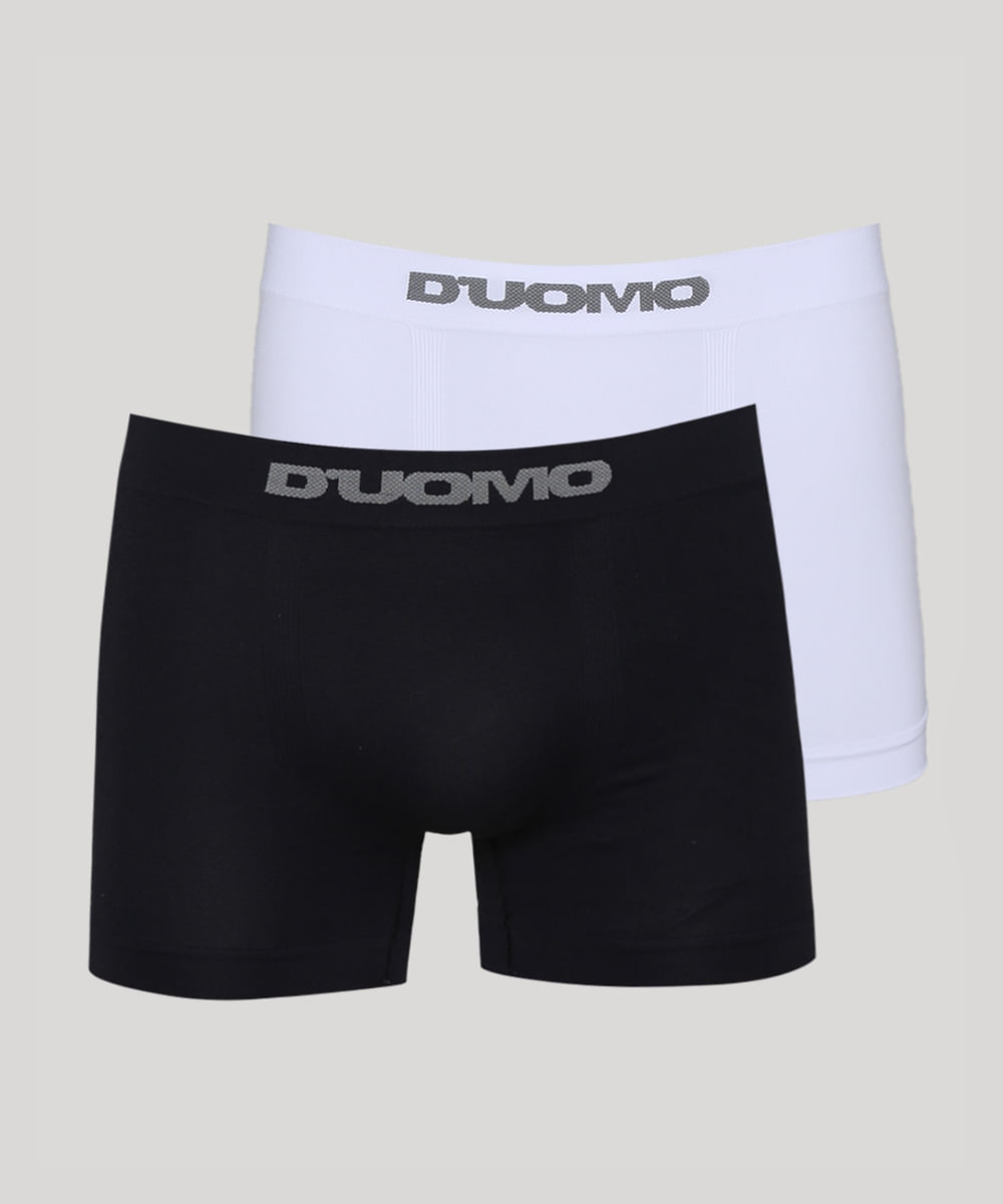 Kit de 2 Cuecas Masculinas D'uomo Boxer Multicor