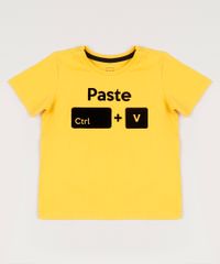 Camiseta-Infantil-Tal-Pai-Tal-Filho--ctrlC---ctrlV--Manga-Curta-Gola-Careca-Amarela-9954349-Amarelo_1