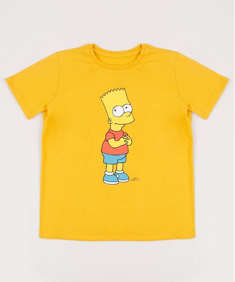 Camiseta-Infantil-Tal-Pai-Tal-Filho-Bart-Simpsons-Manga-Curta-Gola-Careca-Amarela-9955051-Amarelo_1