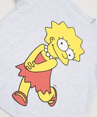 Pijama-Infantil-Tal-Pai-Tal-Filha-Lisa-Simpson-Manga-Curta-Cinza-Mescla-9955716-Cinza_Mescla_3
