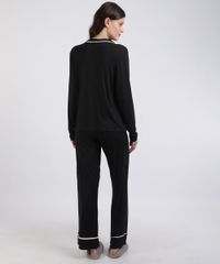 Pijama-Feminino-com-Bolso-e-Vivo-Contrastante-Manga-Longa-Preto-9955962-Preto_2