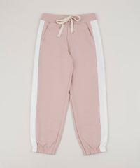 Calca-de-Moletom-Infantil-Tal-Pai-Tal-Filha-Jogger-com-Recorte-Lateral-Rosa-9957834-Rosa_1
