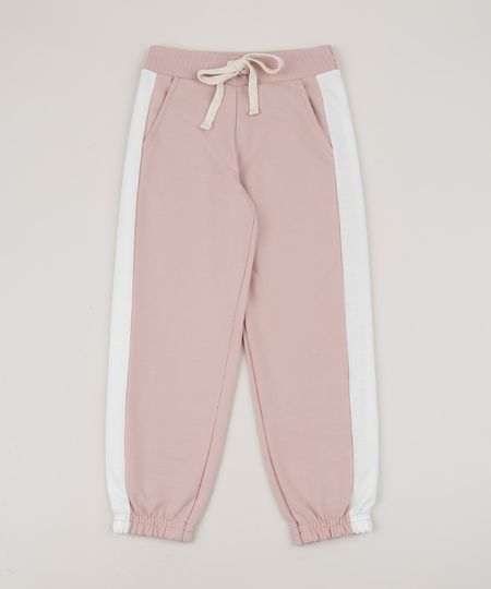 Calca-de-Moletom-Infantil-Tal-Pai-Tal-Filha-Jogger-com-Recorte-Lateral-Rosa-9957834-Rosa_1