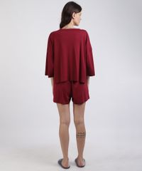 Pijama-Feminino-Manga-7-8-Decote-Redondo-Vermelho-Escuro-9953265-Vermelho_Escuro_2