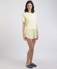 Pijama-Feminino-Manga-Curta-Decote-Redondo-Amarelo-9953267-Amarelo_1