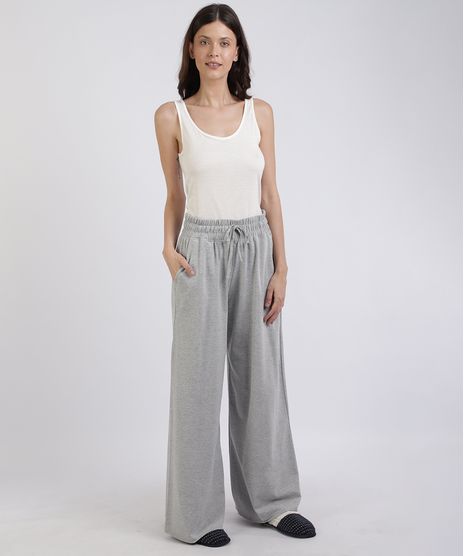 Pijama-Feminino-Regata-com-Tira-para-Amarrar-Cinza-9953270-Cinza_1