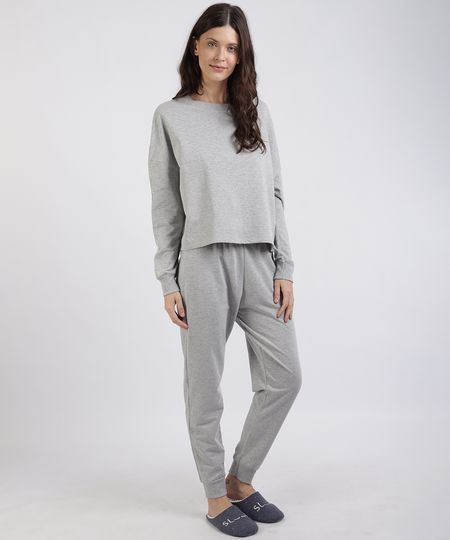 Pijama-de-Moletom-Feminino-com-Faixa-Lateral-Manga-Longa-Cinza-Mescla-9953272-Cinza_Mescla_1 Pijama-de-Moletom-Feminino-com-Faixa-Lateral-Manga-Longa-Cinza-Mescla-9953272-Cinza_Mescla_1