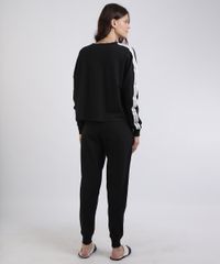 Pijama-de-Moletom-Feminino-com-Faixa-Lateral-Manga-Longa-Preto-9953272-Preto_2