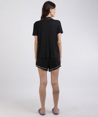 Pijama-Feminino-Camisa-com-Bolso-e-Vivo-Contrastante-Manga-Curta-Preto-9955963-Preto_2