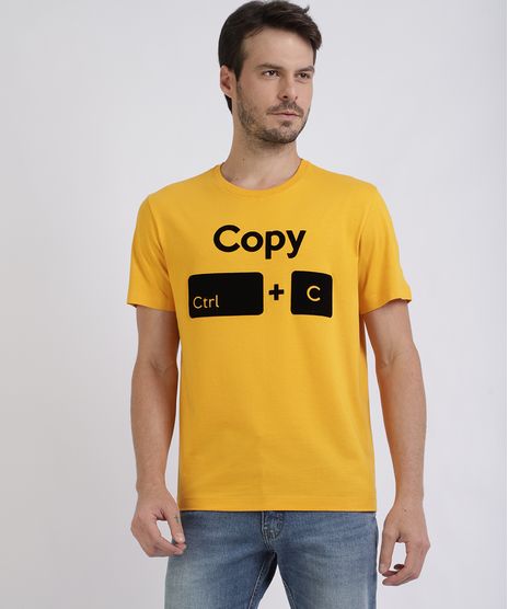 Camiseta-Masculina-Tal-Pai-Tal-Filho--ctrlC---ctrlV--Manga-Curta-Gola-Careca-Mostarda-9952813-Mostarda_1