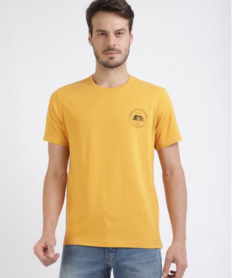 Camiseta-Masculina--Bohemia--Manga-Curta-Gola-Careca-Amarela-9956458-Amarelo_1