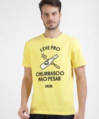 Camiseta-Masculina-Skol-Manga-Curta-Gola-Careca-Amarela-9956474-Amarelo_1