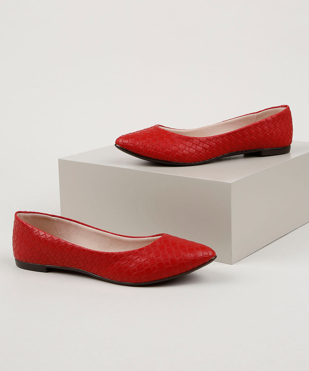 sapato moleca vermelho