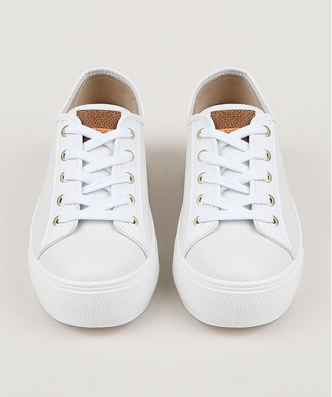 tenis branco moleca plataforma
