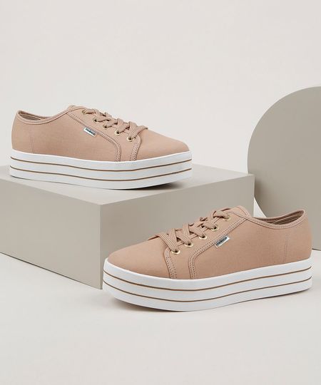 Tenis-Feminino-Moleca-Flatform-Sola-Listrada-Bege-9959203-Bege_1 Tenis-Feminino-Moleca-Flatform-Sola-Listrada-Bege-9959203-Bege_1