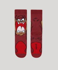 Meia-Masculina-Cano-Alto-Divertida-Taz-Estampado-Marrom-9944801-Marrom_2