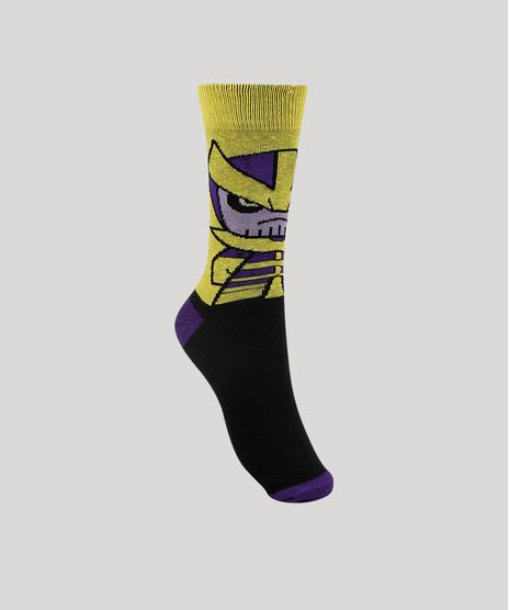 Meia-Masculina-Cano-Alto-Divertida-Thanos-Estampado-Amarela-9944802-Amarelo_1