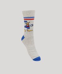 Meia-Masculina-Cano-Alto-Divertida-Pato-Donald-Cinza-Mescla-Claro-9949286-Cinza_Mescla_Claro_1
