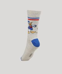 Meia-Masculina-Cano-Alto-Divertida-Pato-Donald-Cinza-Mescla-Claro-9949286-Cinza_Mescla_Claro_2