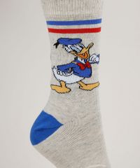 Meia-Masculina-Cano-Alto-Divertida-Pato-Donald-Cinza-Mescla-Claro-9949286-Cinza_Mescla_Claro_3