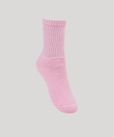 Meia-Feminina-Cano-Alto-Atoalhada-Rosa-Neon-9958262-Rosa_Neon_1