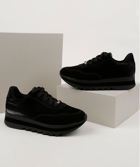 Tenis-Feminino-Vizzano-Flatform-Tratorado-Textura-Croco-Preto-9958518-Preto_1
