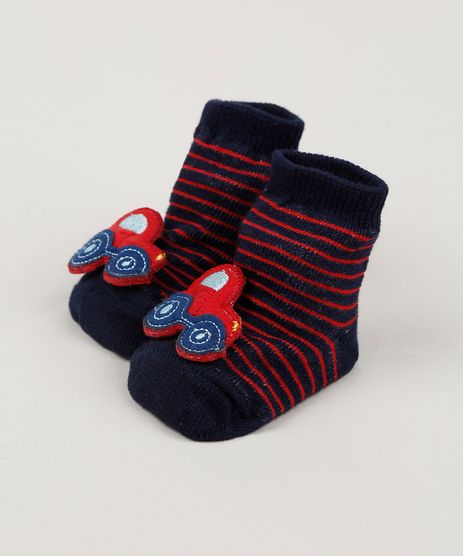 Meia-Infantil-Listrada-Cano-Medio-com-Patch-Carrinho-Azul-Marinho-9954288-Azul_Marinho_1