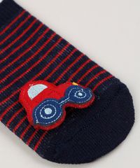 Meia-Infantil-Listrada-Cano-Medio-com-Patch-Carrinho-Azul-Marinho-9954288-Azul_Marinho_3