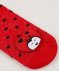 Meia-Infantil-Estampada-Poa-Cano-Medio-com-Patch-Joaninha-Vermelha-9954298-Vermelho_3