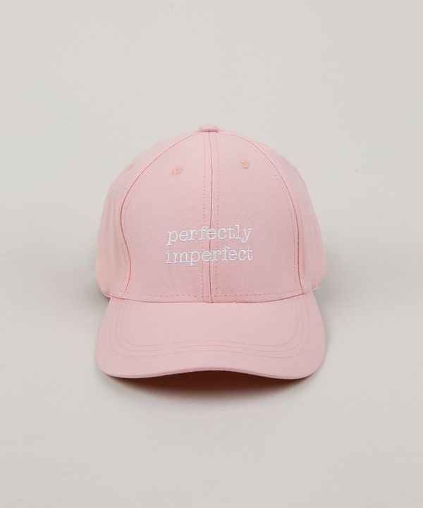 Boné Feminino "Perfetly Imperfect" Aba Curva Rosa Único
