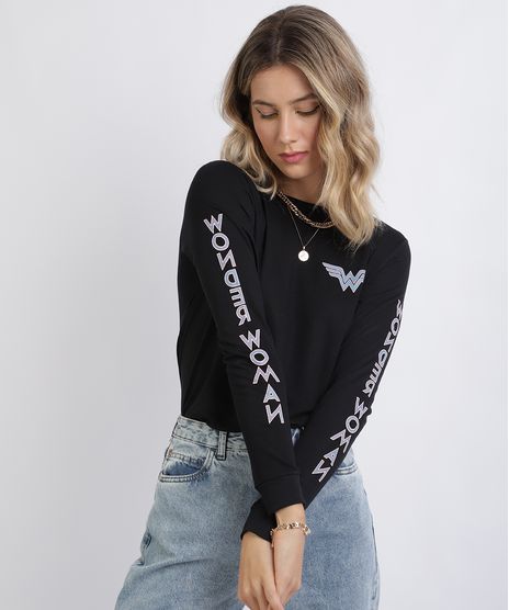 Blusao-de-Moletom-Feminino-Mulher-Maravilha-Decote-Redondo-Preto-9945984-Preto_1