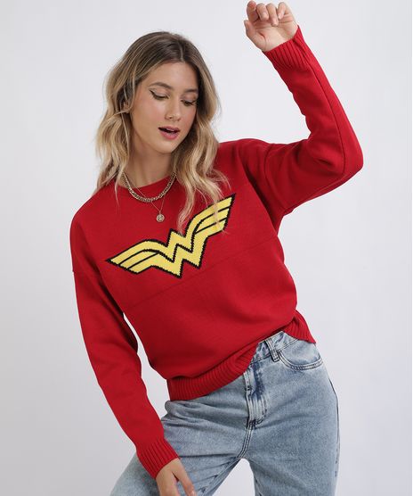 Sueter-Feminino-em-Trico-Mulher-Maravilha-Vermelho-9946957-Vermelho_1