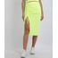 Saia-Feminina-Midi-Canelada-com-Fenda-Profunda-e-Franzido-Amarelo-Neon-9957855-Amarelo_Neon_1
