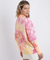 Blusao-de-Moletom-Feminino-Oversized-Estampado-Tie-Dye-Gola-Alta--Rosa-Neon-9957897-Rosa_Neon_2