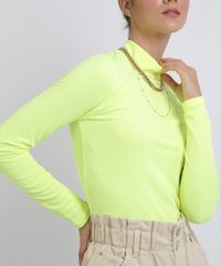 Blusa-Feminina-Canelada-Gola-Alta-Manga-Longa-Amarelo-Neon-9957898-Amarelo_Neon_4