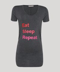 Blusa-Feminina--Eat-Sleep-Repeat--Franzida-Manga-Curta-Decote-Redondo-Cinza-9956013-Cinza_1