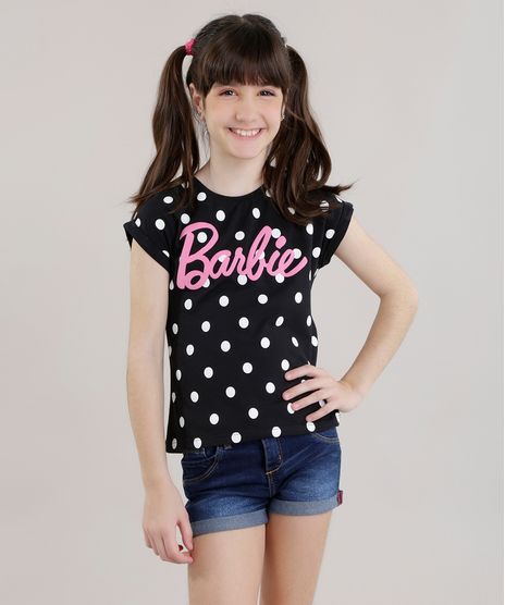 Blusa-Barbie-com-Estampa-de-Poa-Preta-8725429-Preto_1