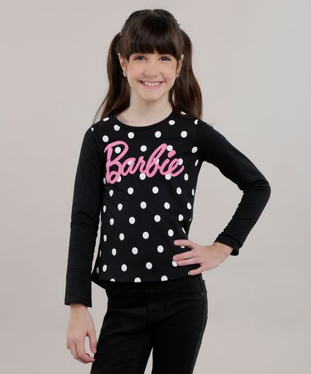 Blusa-Barbie-com-Estampa-de-Poa-Preta-8725422-Preto_1 Blusa-Barbie-com-Estampa-de-Poa-Preta-8725422-Preto_1