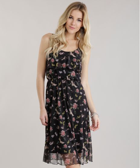 Vestido-Midi-em-Tule-Estampado-Floral-Preto-8702703-Preto_1