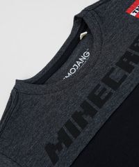Camiseta-Infantil-Minecraft-Manga-Curta-Gola-Careca-Cinza-Mescla-Escuro-9944175-Cinza_Mescla_Escuro_4