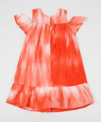 Vestido-Infantil-Ciganinha-Estampado-Tie-Dye-Manga-Curta-com-Vazado-Laranja-9957722-Laranja_2