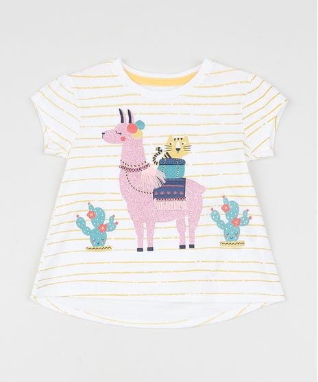 Blusa-Infantil-Lhamas-Listrada-Manga-Curta-Off-White-9943019-Off_White_1