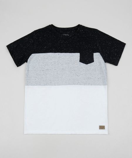 Camiseta-Juvenil-com-Recortes-e-Bolso-Manga-Curta-Gola-Careca-Preta-9943196-Preto_1